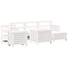 vidaXL 7 pcs conjunto de sof&aacute;s para jardim pinho maci&ccedil;o branco