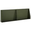 vidaXL Muro de Conten&ccedil;&atilde;o 2 unid. 60 x 12 x 30 cm A&ccedil;o Verde-Azeitona