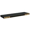 vidaXL Prateleira de parede suspensa 80x23,5x3,8 cm MDF preto
