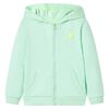vidaXL Sweatshirt para crian&ccedil;a com capuz e fecho verde-claro 116