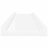 vidaXL Unidade de prateleiras com rebordo 2 pcs 80x9x3 cm MDF branco