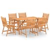 vidaXL 7 pcs conjunto de jantar para jardim madeira de ac&aacute;cia maci&ccedil;a