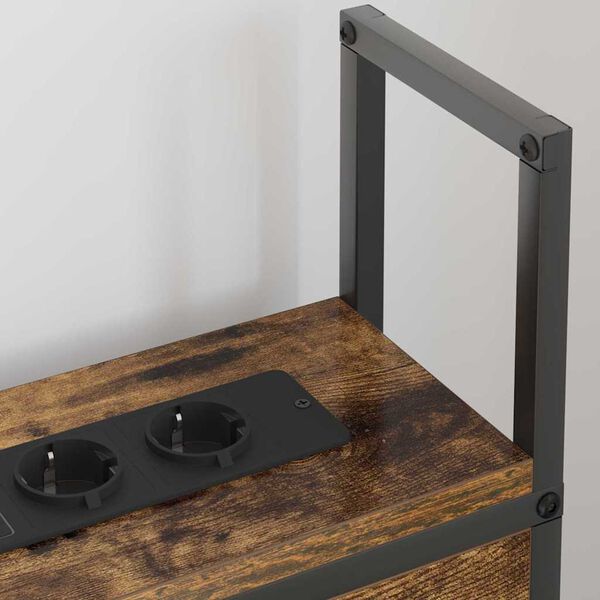 vidaXL Cabeceira de Armazenamento com Esta&ccedil;&atilde;o de Carregamento