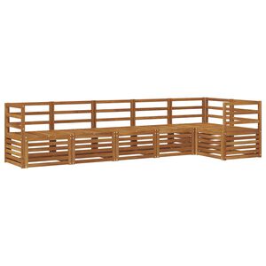 vidaXL Conjunto de Sof&aacute; Sectional 6 pcs Natural
