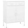 vidaXL Arm&aacute;rio de arruma&ccedil;&atilde;o a&ccedil;o 80x35x101,5 cm branco