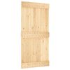 vidaXL Porta Deslizante NARVIK Natural e Preto 100 x 210 cm (213,5 cm)