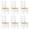 vidaXL 7 pcs conjunto de jantar Panama madeira pinho maci&ccedil;a branco