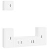 vidaXL Conjunto m&oacute;veis de TV 5 pcs madeira processada branco