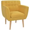 vidaXL Poltrona em tecido amarelo