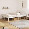 vidaXL Estrutura de cama com cabeceira 160x200 cm metal branco