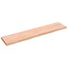 vidaXL Prateleira de parede 140x30x(2-4) cm carvalho tratado castanho