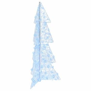 vidaXL &Aacute;rvore de Natal 100 LED Branco Frio 120 cm Acr&iacute;lo