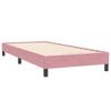 vidaXL Cama com molas/colch&atilde;o 100x220 cm veludo Rosa