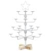 vidaXL &Aacute;rvore de Natal de Metal com Suporte KUOPIO 60 cm A&ccedil;o Branco