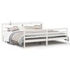 vidaXL Estrutura de cama c/ cabeceira sem colch&atilde;o 180x200 cm branco
