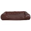 vidaXL Cama para c&atilde;es 80x68x23 cm couro artificial castanho