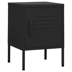 vidaXL Mesa de cabeceira 35x35x51 cm a&ccedil;o preto