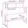vidaXL Mesa consola 72,5x25x75 cm derivados de madeira carvalho sonoma