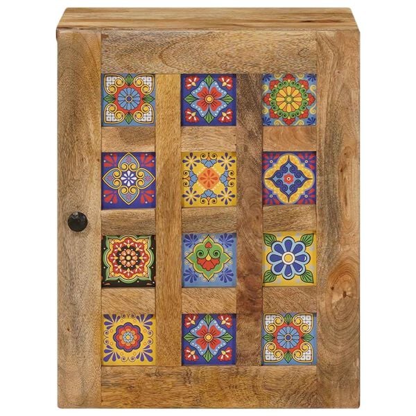 vidaXL Arm&aacute;rio de Banheiro Suspenso Natural 38 x 33,5 x 48 cm