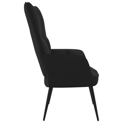 vidaXL Cadeira de descanso veludo preto