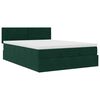 vidaXL Estrutura de cama otomana com colch&atilde;o 140x190cm verde escuro