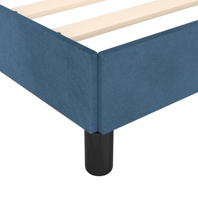 vidaXL Estrutura de cama 160x200 cm veludo azul-escuro