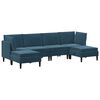vidaXL Conjunto de M&oacute;veis para Sala de Estar 6 pcs Azul Veludo