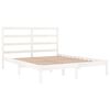 vidaXL Cama sem colchão 140x190 cm madeira de pinho maciça branco