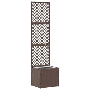 vidaXL Plantadeira de Treli&ccedil;a para Jardim Castanho 35 x 30 x 135 cm