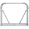 vidaXL Suporte de lenha 120x45x100 cm a&ccedil;o galvanizado prateado
