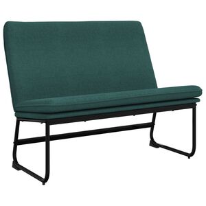 vidaXL Banco 100x75x76 cm tecido verde-escuro