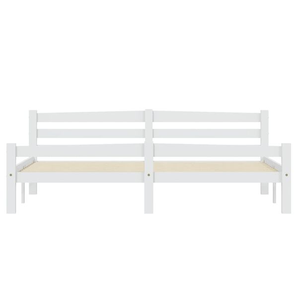 vidaXL Estrutura de cama com 4 gavetas 180x200 cm pinho maciço branco