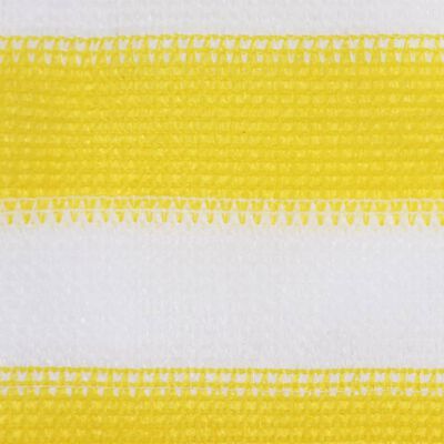 vidaXL Tela de varanda 90x500 cm PEAD amarelo e branco