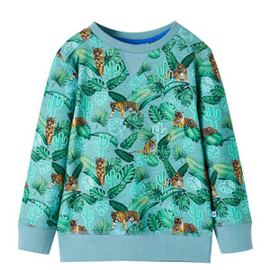 Sweatshirt para crian&ccedil;a verde-claro mesclado 92