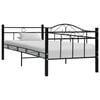 vidaXL Estrutura sof&aacute;-cama 90x200 cm metal preto