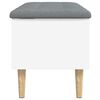 vidaXL Banco de arruma&ccedil;&atilde;o 82x42x46 cm derivados de madeira branco