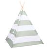vidaXL Tenda Infantil Riscas Cinza e Branco 120 x 120 x 150 cm