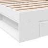 vidaXL Estrutura cama c/ gaveta 90x190 cm derivados de madeira branco