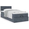 vidaXL Estrutura cama otomana colchão 80x200 cm veludo cinzento escuro