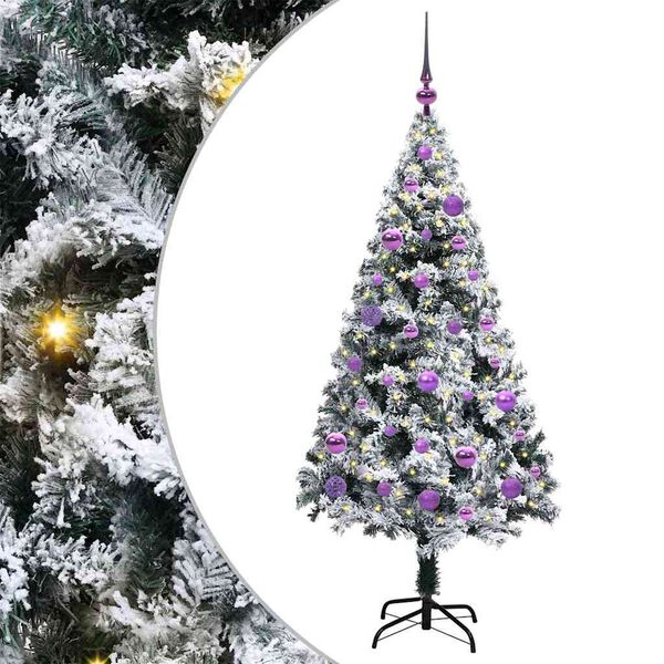 vidaXL &Aacute;rvore de Natal Artificial Branco 150 cm PVC, A&ccedil;o e Pl&aacute;stico