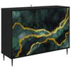 vidaXL Buffet WIJHE Carvalho Preto 102 x 33 x 76 cm
