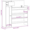 vidaXL Sapateira 100,5x28x100 cm derivados de madeira cinzento sonoma