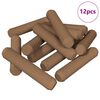 vidaXL Dowels de madeira 12 pcs Castanho &Oslash;8 x 35 mm Madeira maci&ccedil;a