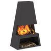 vidaXL Fire Pit Preto 60 x 35 x 100 cm Aço