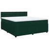vidaXL Cama com molas/colch&atilde;o 180x200 cm veludo verde-escuro