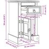 vidaXL Mesa-de-cabeceira com gaveta Corona Branco 35 x 32,5 x 58 cm