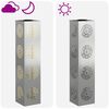 vidaXL Luz Solar LED de Caminho 2 pcs Prateado A&ccedil;o Galvanizado