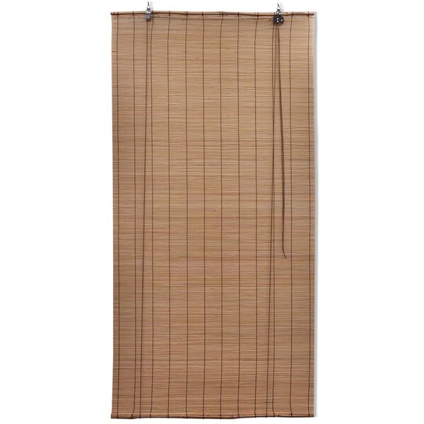 Estore de enrolar 140 x 160 cm bambu castanho