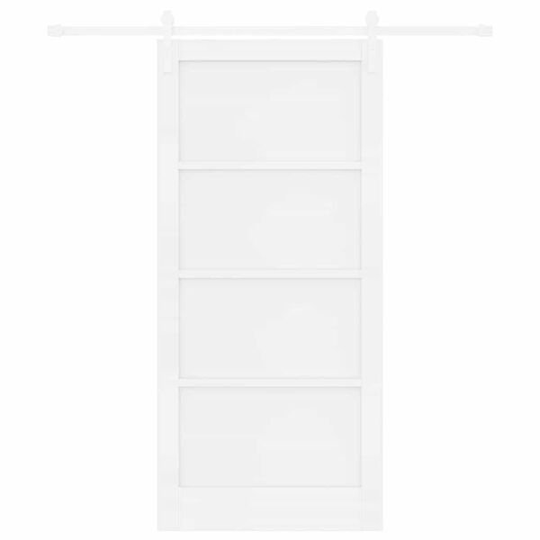 vidaXL Porta Deslizante Branco 93 x 202 cm Madeira de Pinheiro S&oacute;lida