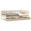 vidaXL Sof&aacute;-cama com gavetas 90x190 cm madeira de pinho maci&ccedil;a